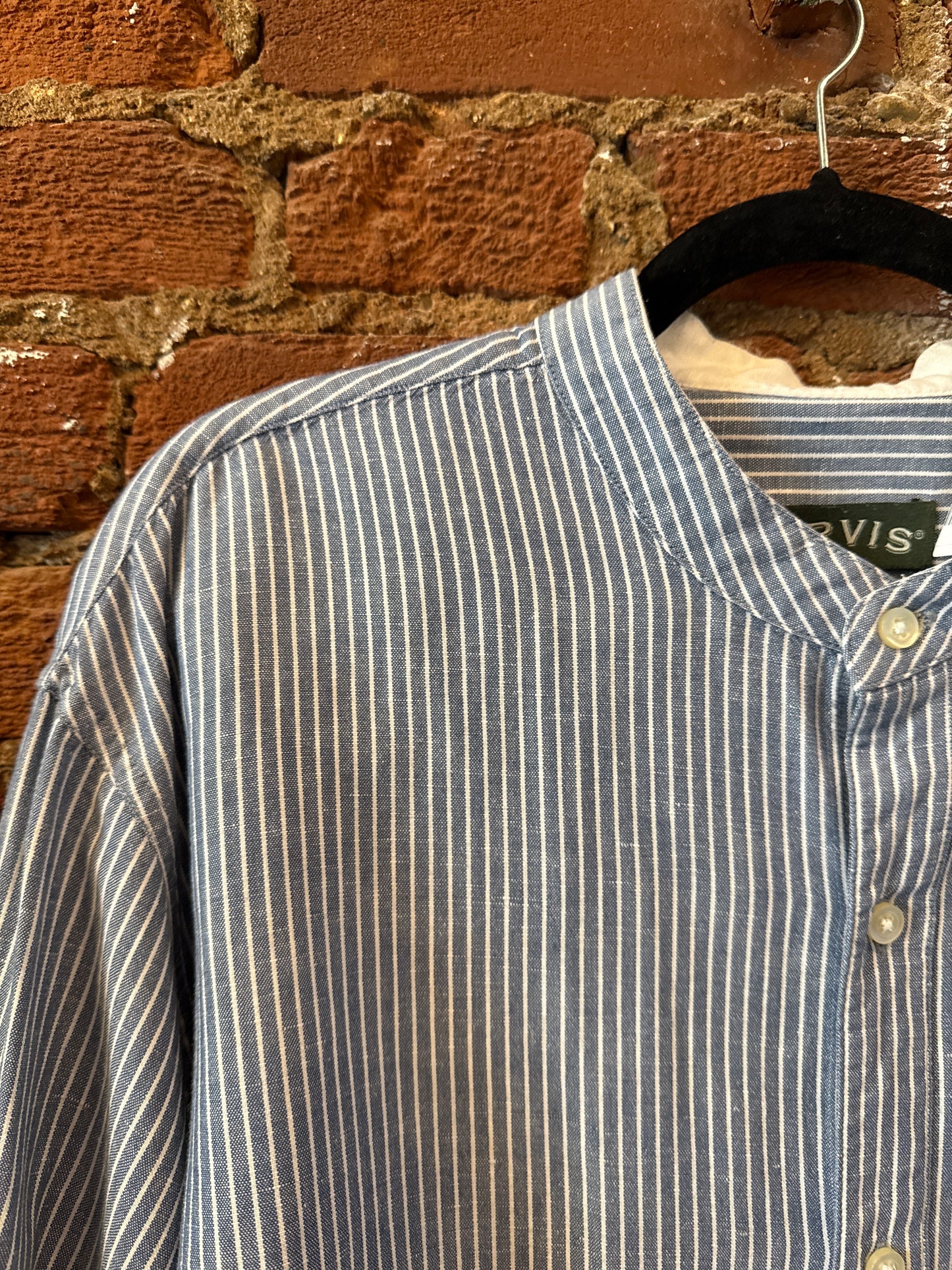 Orvis Linen Striped Button Up