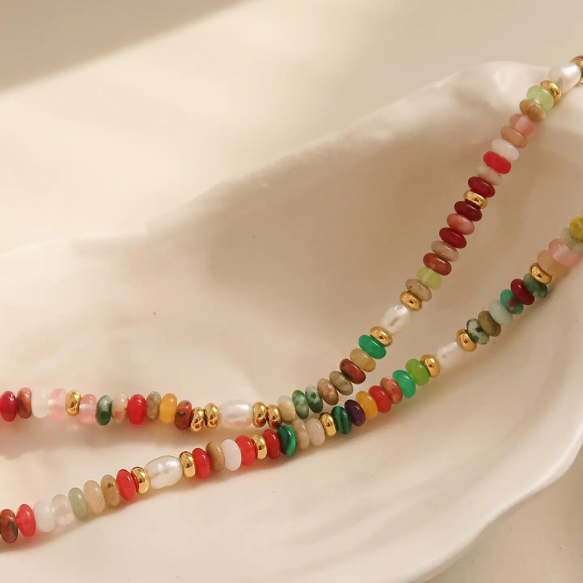 Sunny Non-Tarnish Boho Color Beaded Necklace