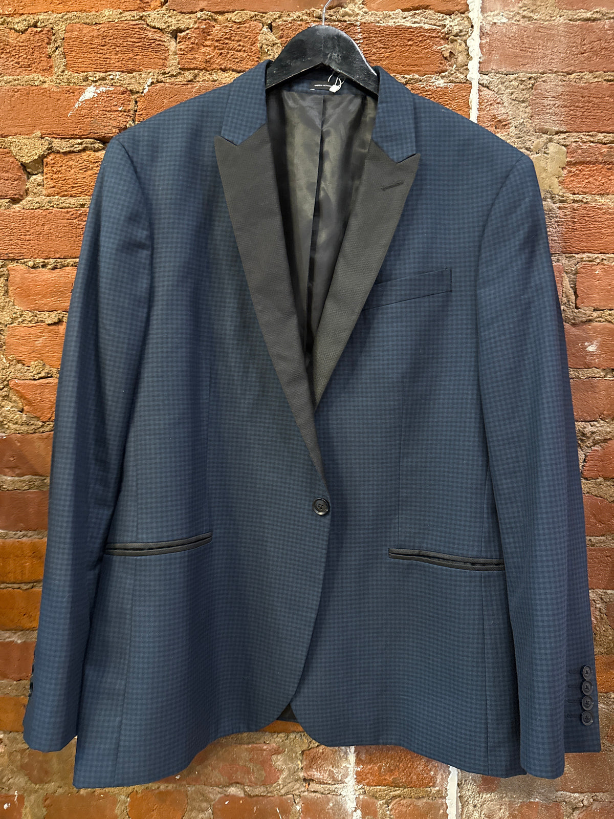 J.Ferrar Navy & Green Plaid Jacket 44R
