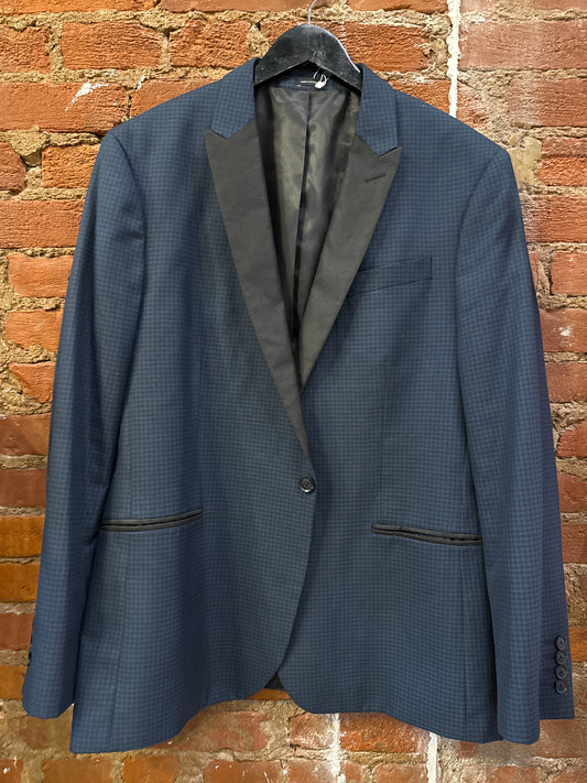 J.Ferrar Navy & Green Plaid Jacket 44R