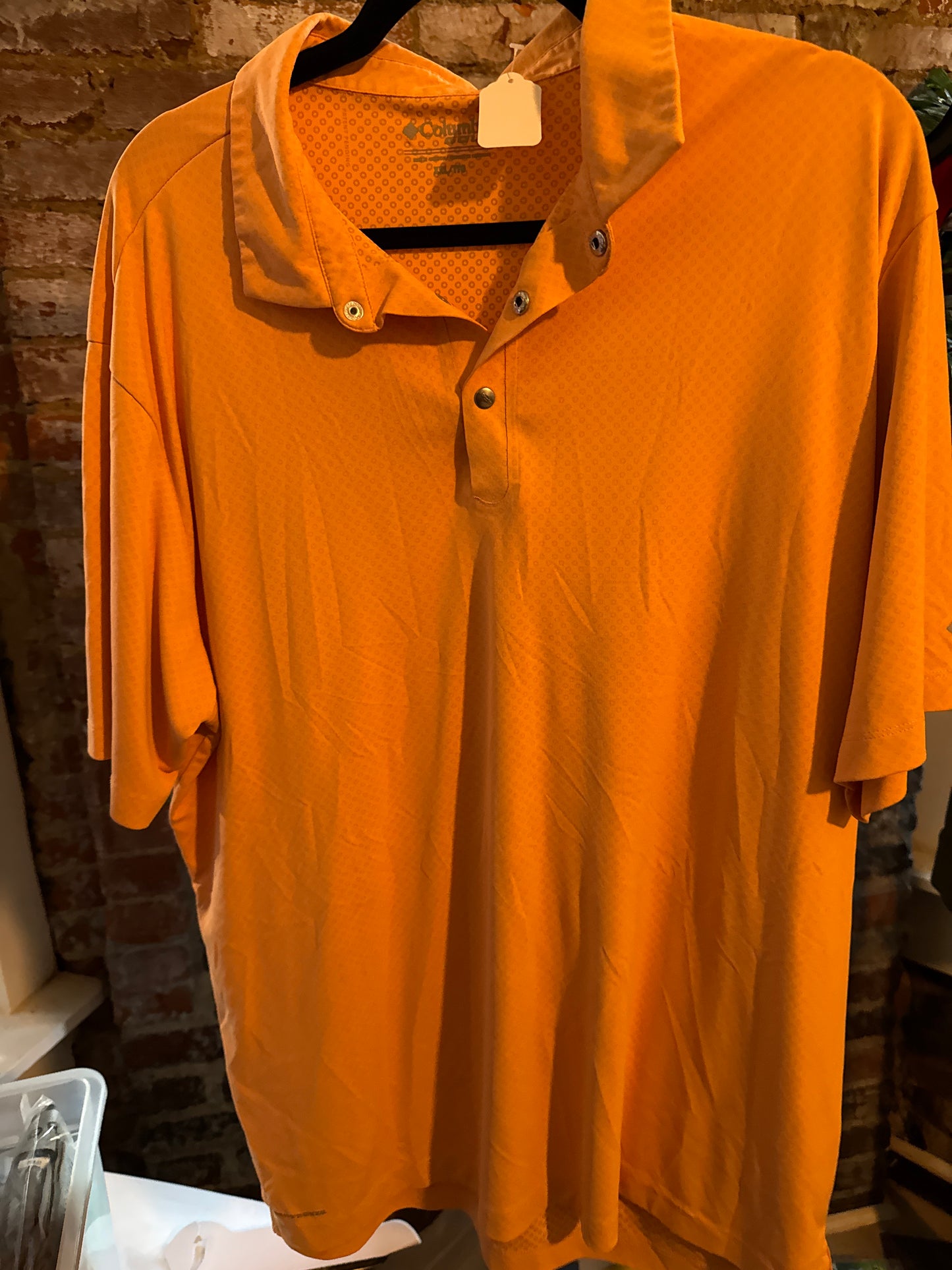 Orange Columbia Golf Polo