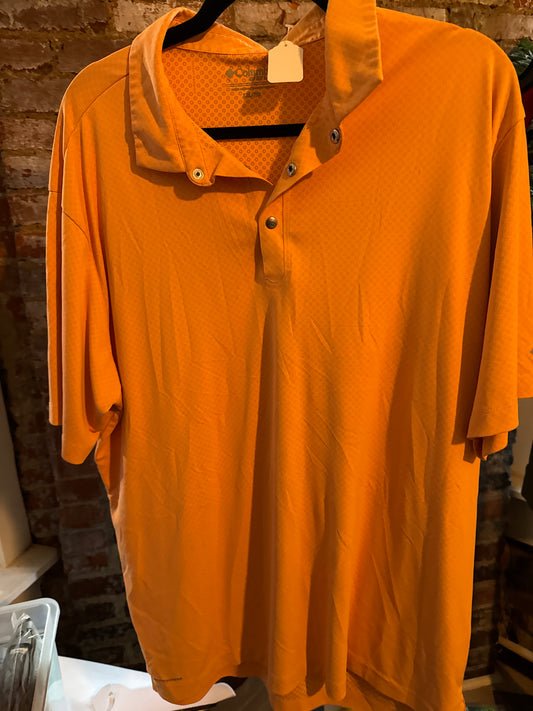 Orange Columbia Golf Polo