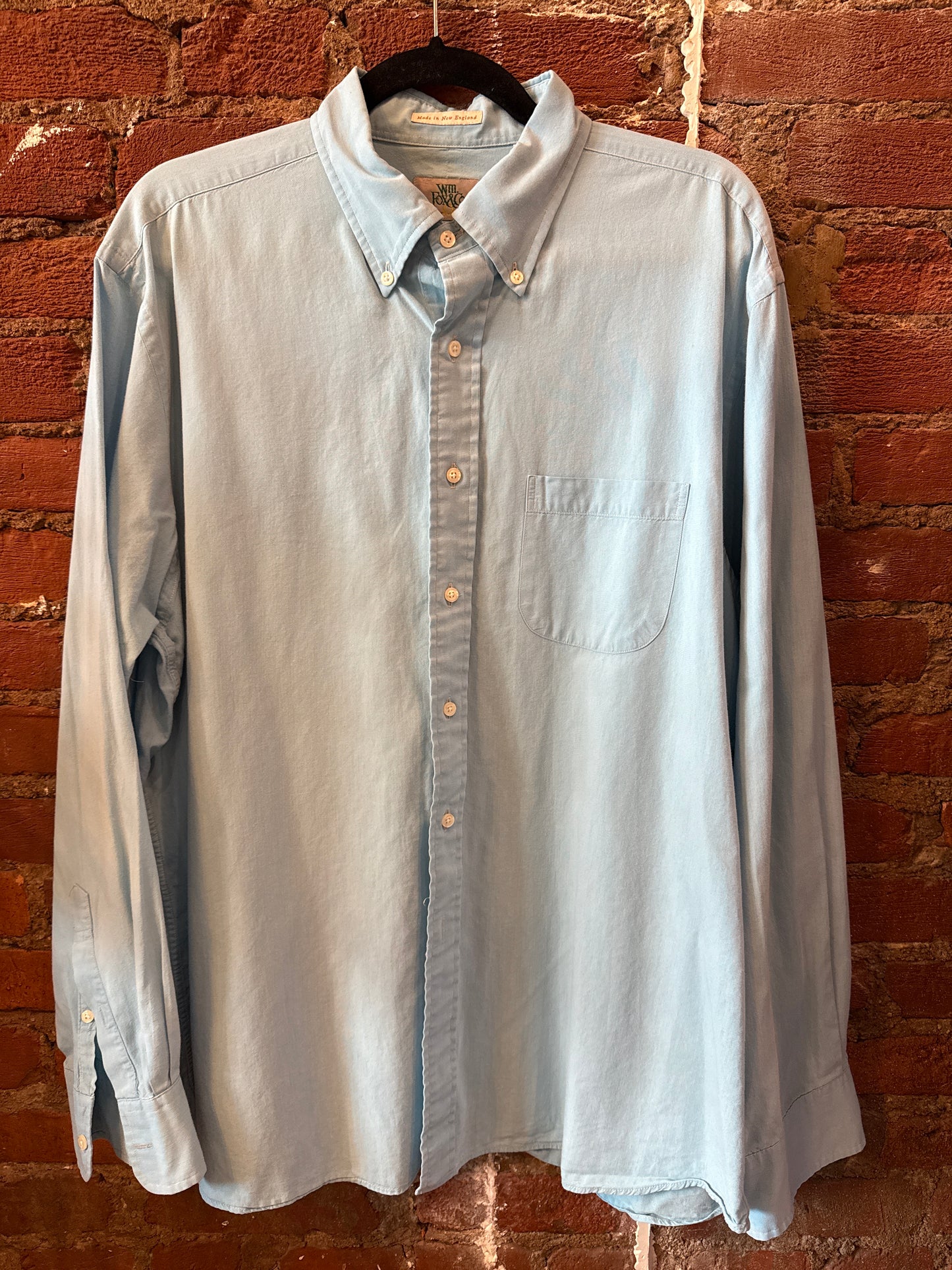 Sky Blue LS Button Up