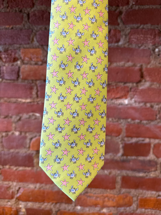 Sero Silk Green Beach Tie