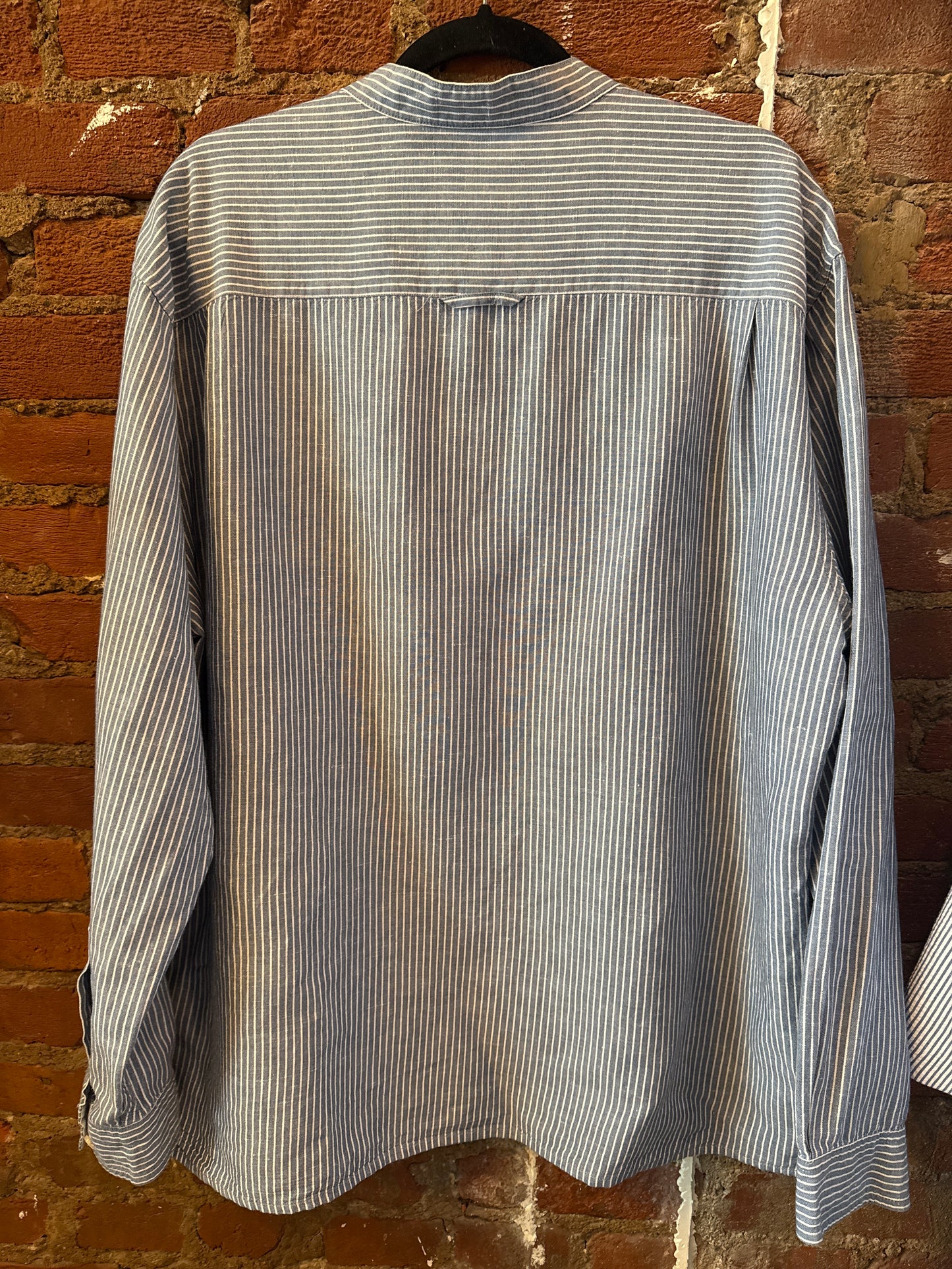 Orvis Linen Striped Button Up