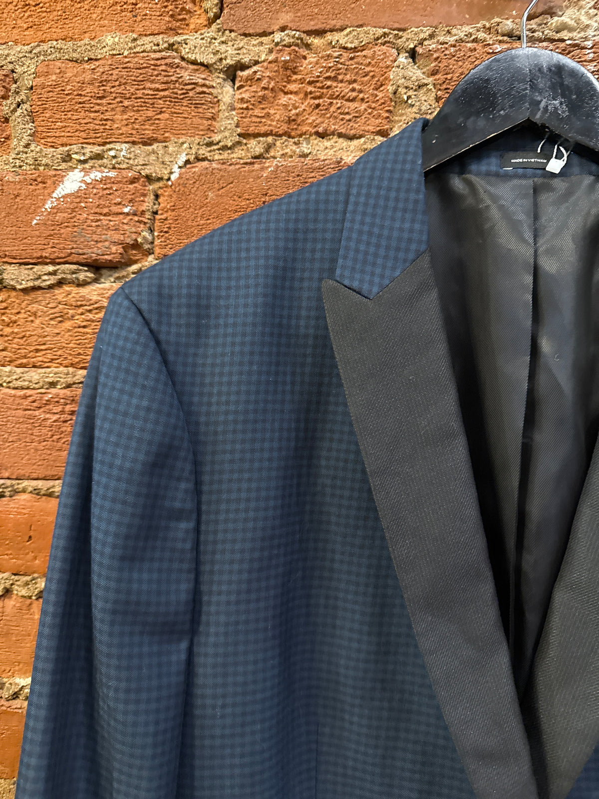 J.Ferrar Navy & Green Plaid Jacket 44R