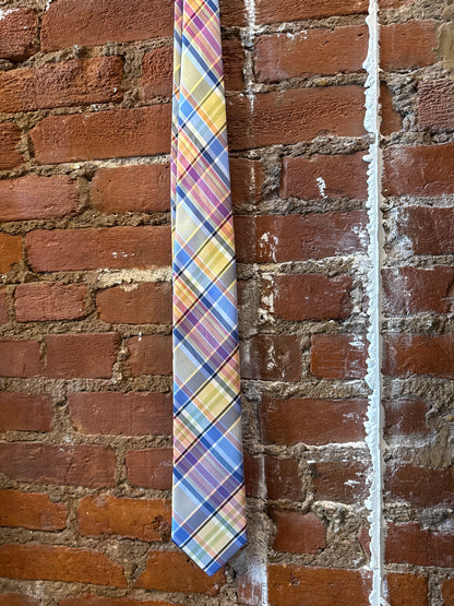 Pastel Plaid Silk Tie
