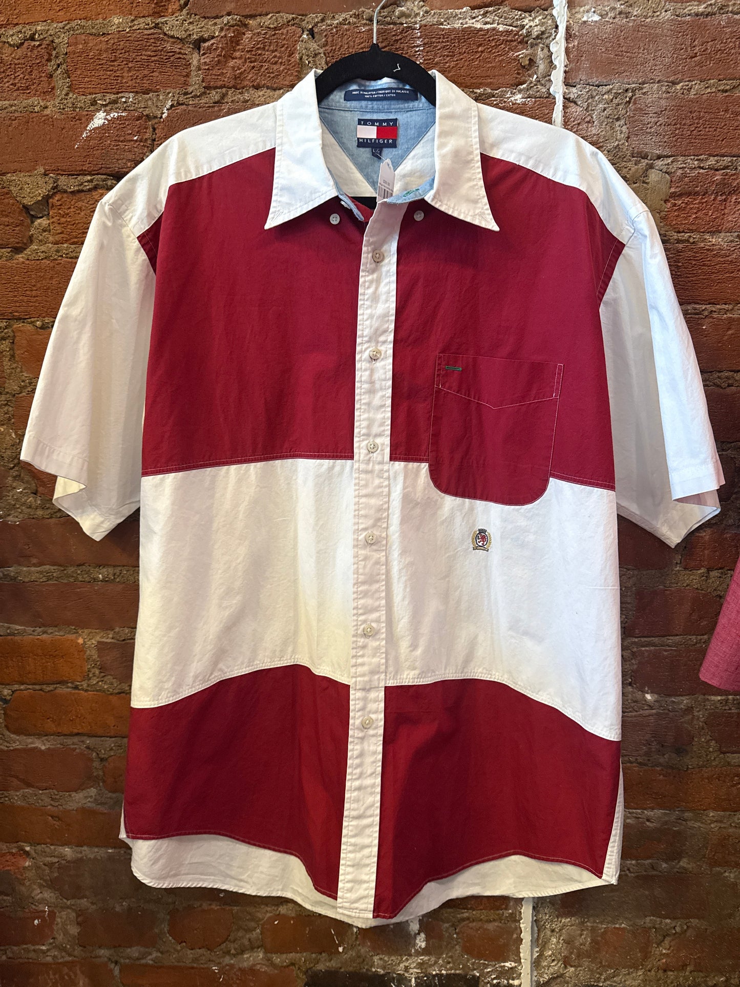 Tommy Hilfiger Red & White Striped Shirt