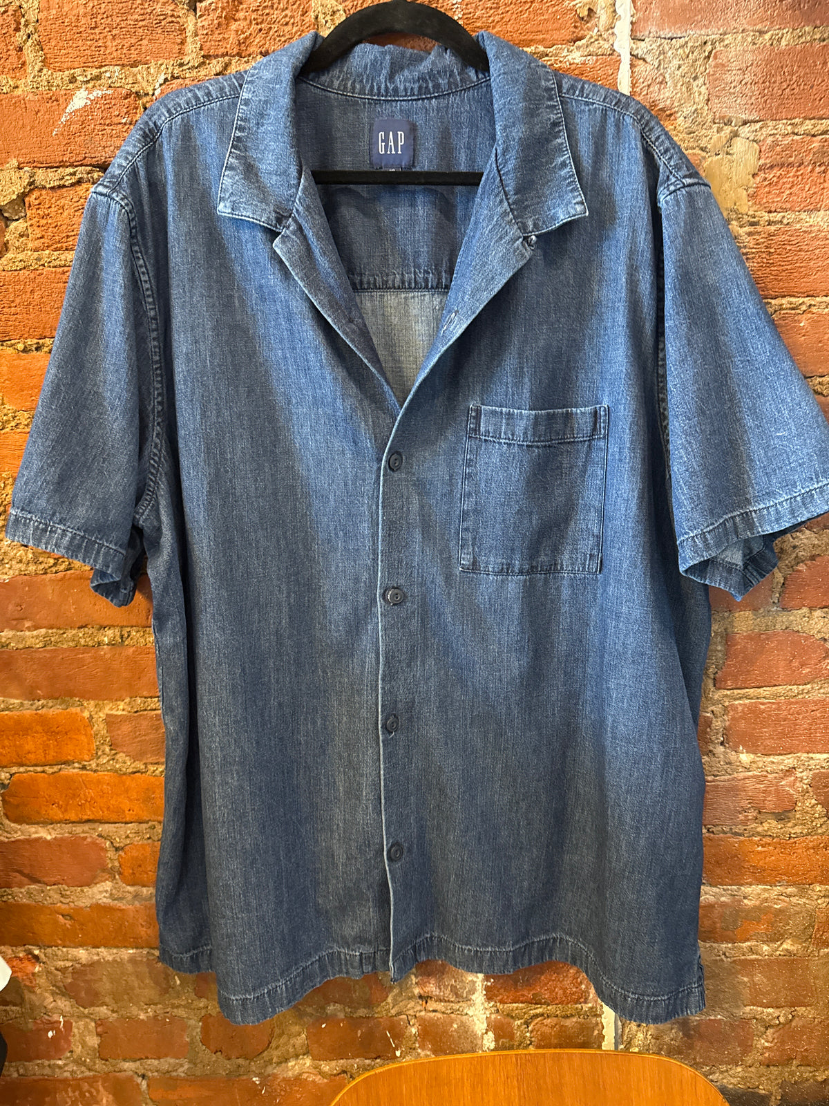 Gap Blue Denim SS Button Up