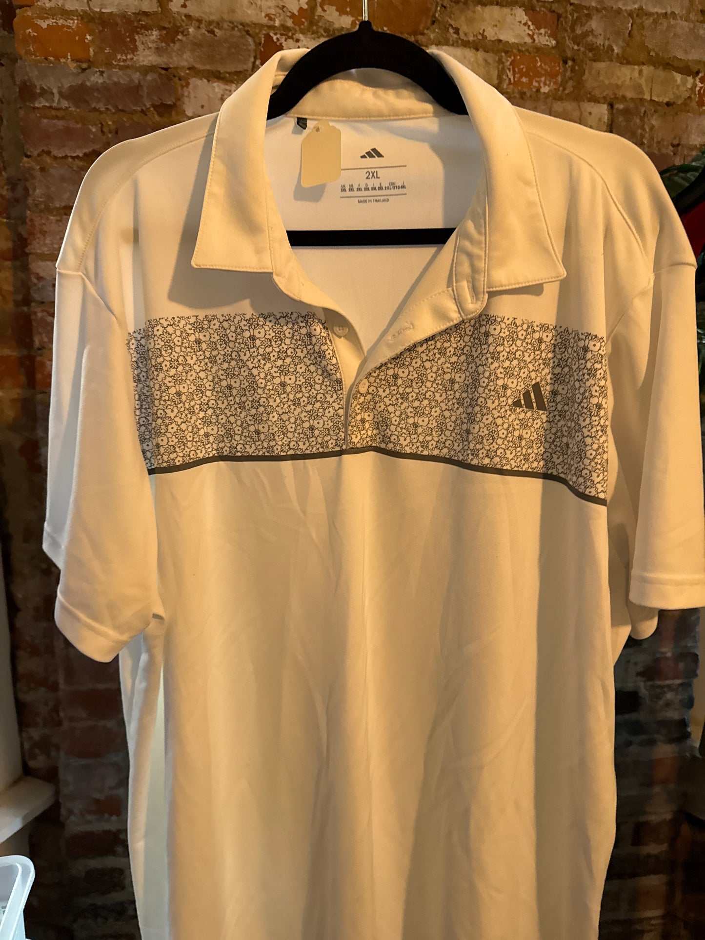 ADIDAS Floral White Polo
