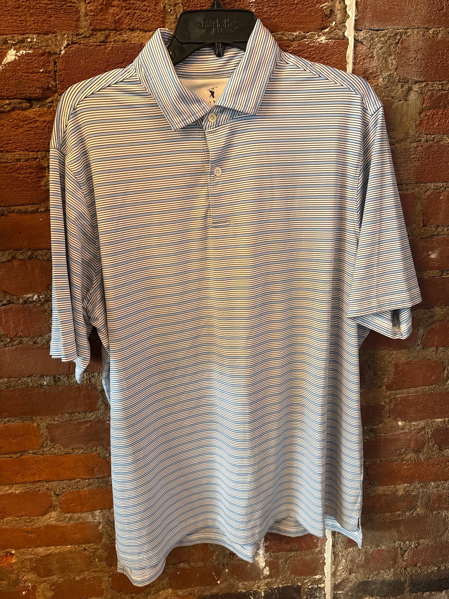 Fairway & Greene Blue Striped Polo L