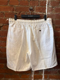White Linen Shorts L