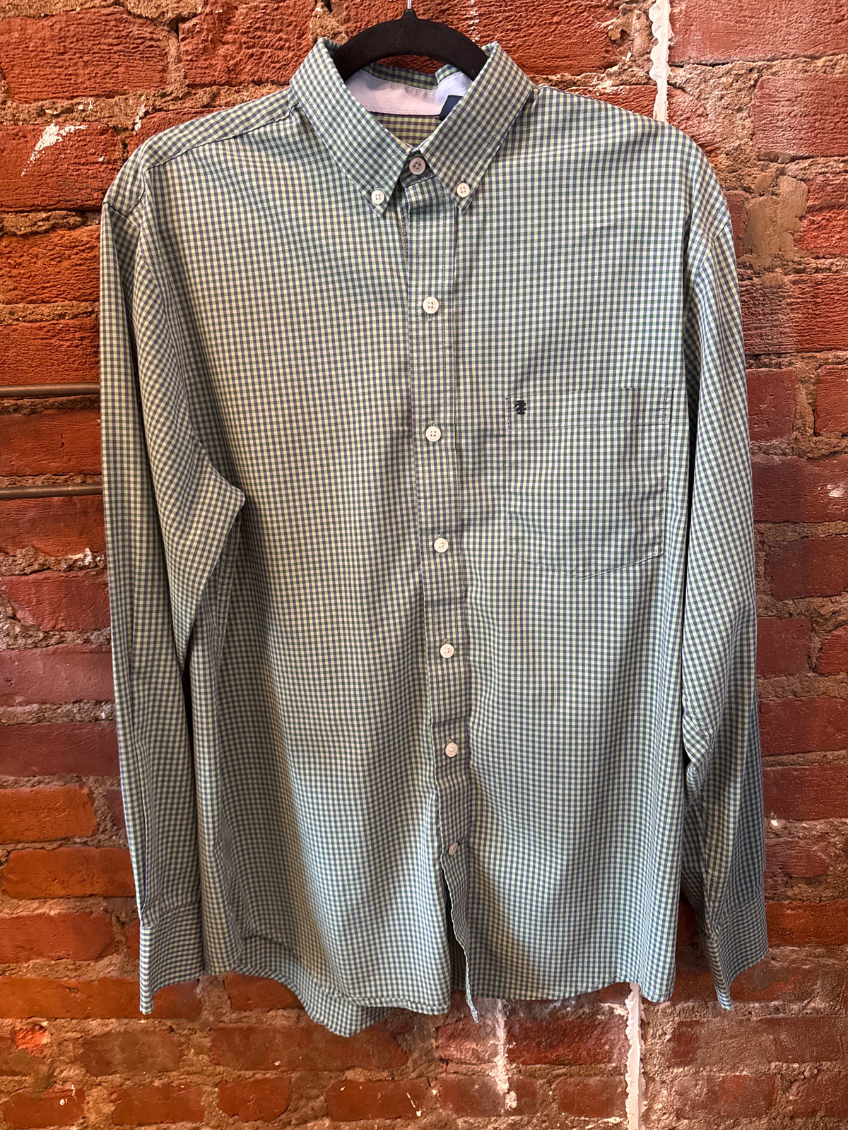 IZOD Purple & Green Plaid LS Shirt