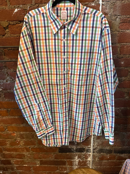 Brooks Brother Summer Plaid Button Up