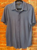INC Blue Snap Button Up