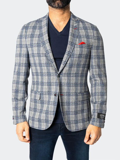 Maceoo Blue Unconstructed Blazer