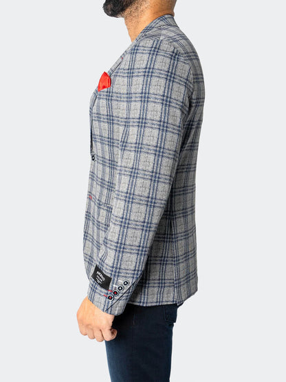 Maceoo Blue Unconstructed Blazer