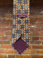 MJ Tan/Grey/Navy Silk Tie
