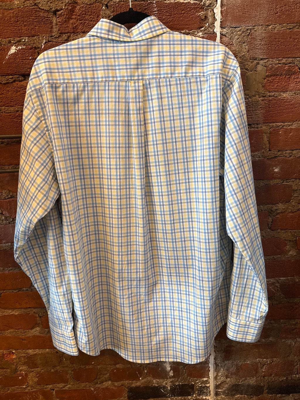 IZOD Yellow & Blue Plaid LS Shirt