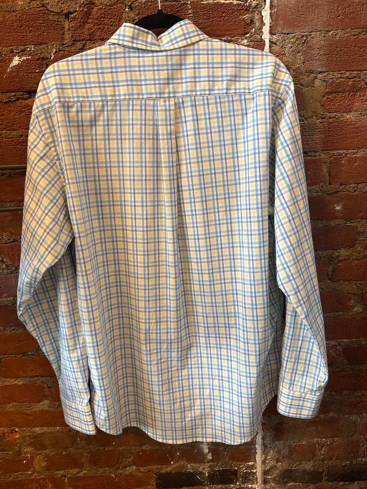 IZOD Yellow & Blue Plaid LS Shirt