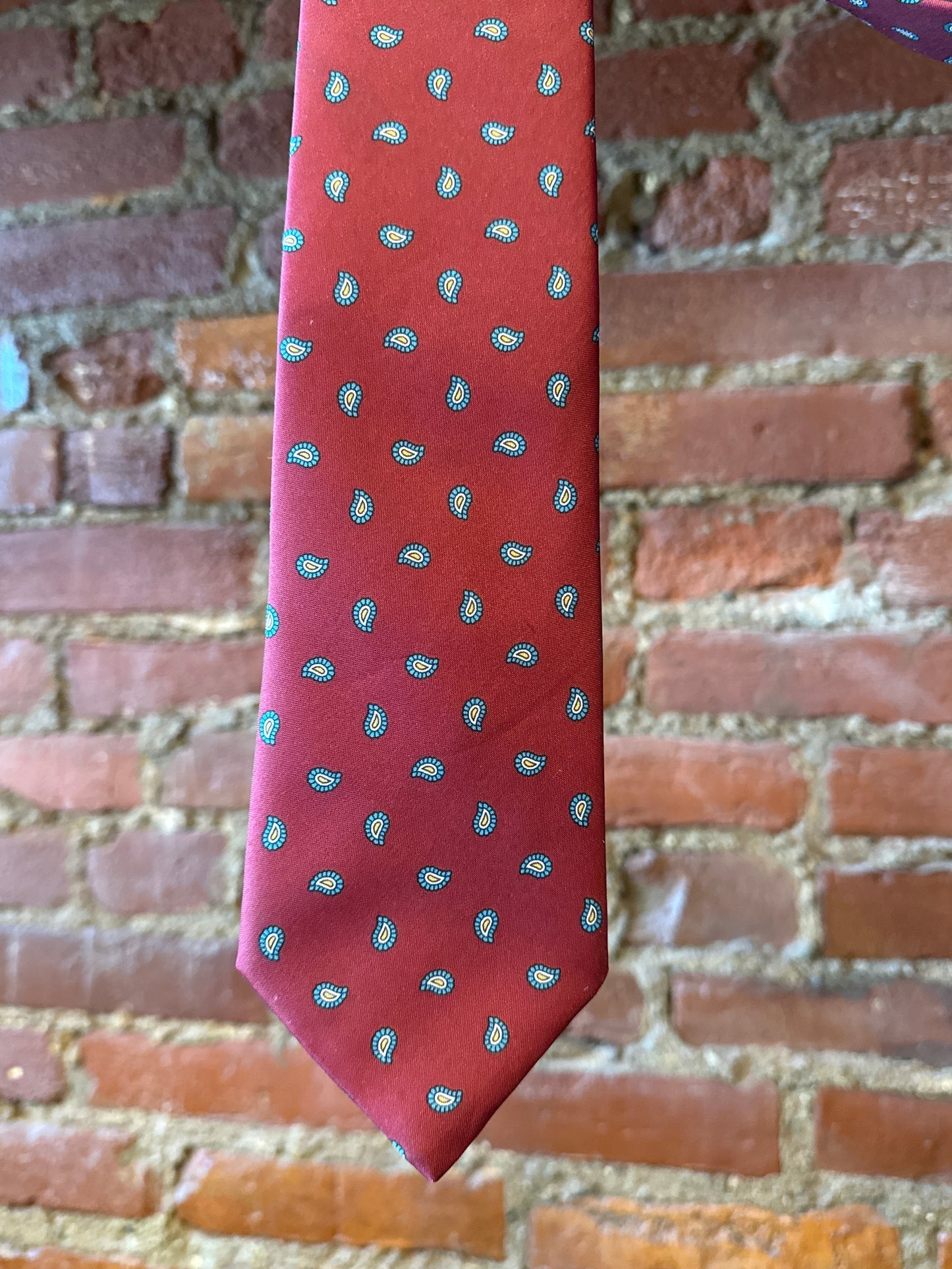Maroon Paisley Tie