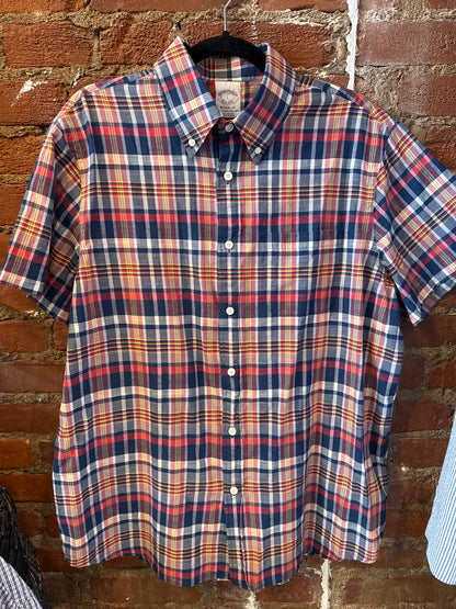 Brooks Brothers Plaid Cotton Button Up