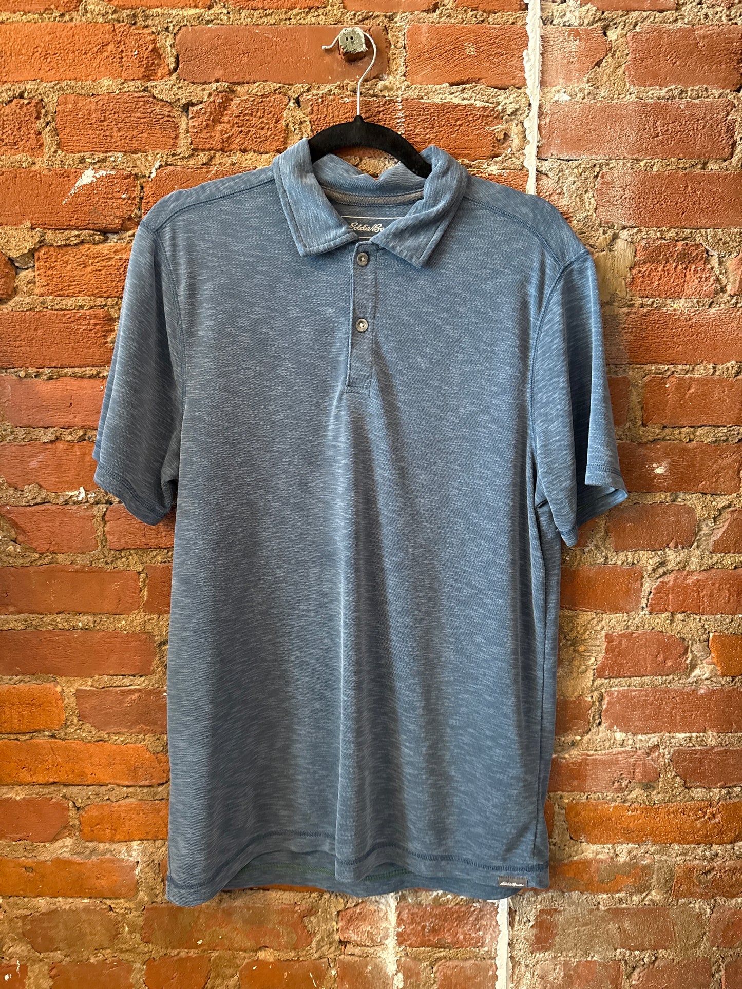Eddie Bauer Blue Heathered Golf Polo