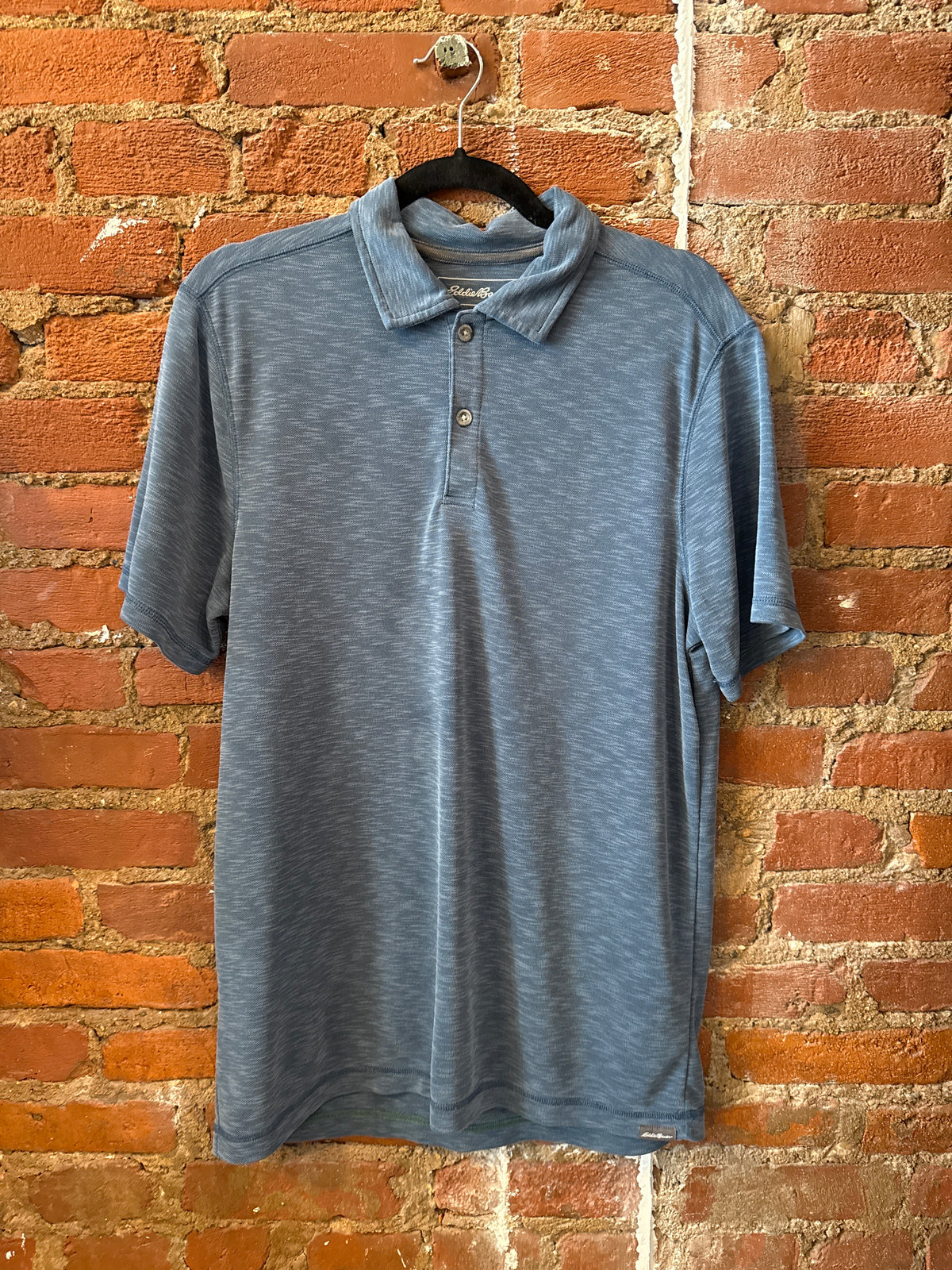 Eddie Bauer Blue Heathered Golf Polo