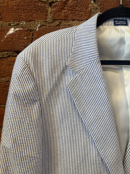Meeting St. Blue Seersucker Jacket 44L