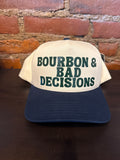 Bourbon & Bad Decisions Hat - Green & Navy Combo