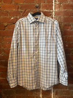 Navy & Grey LS Button Down