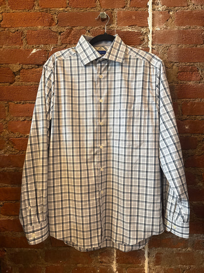 Navy & Grey LS Button Down