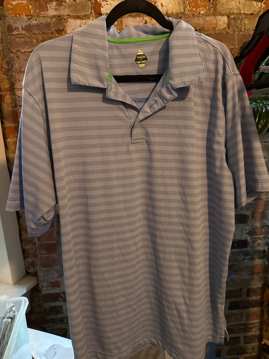 Blue Stripe Short Sleeve Polo