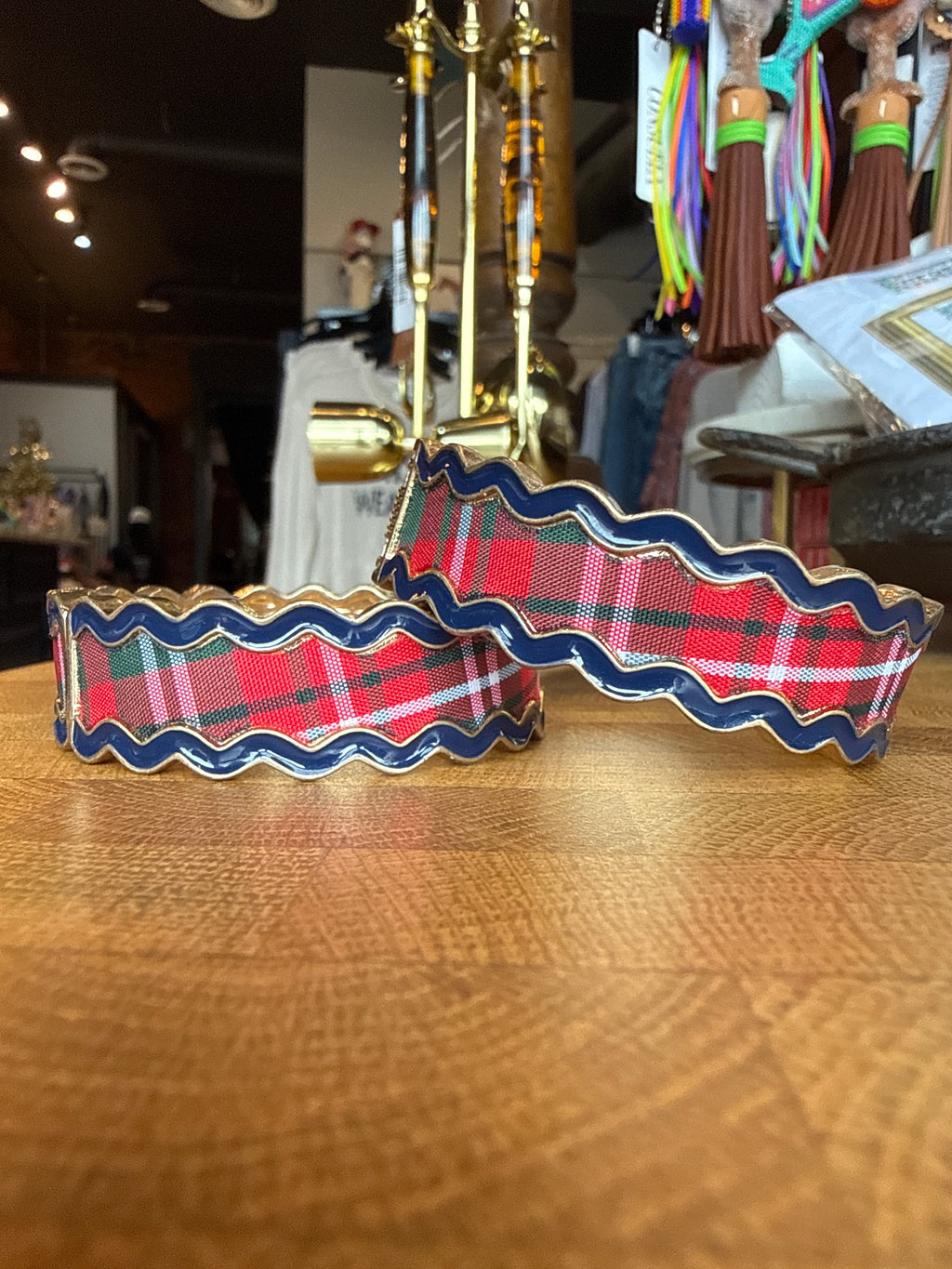 Holiday Gingham Bangle