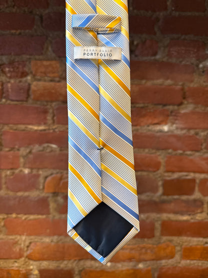 Yellow/Blue Striped Tie