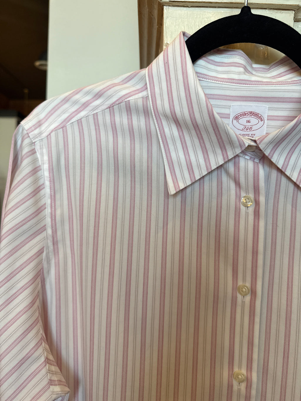 Brooks Brothers Pink Striped Button Up L