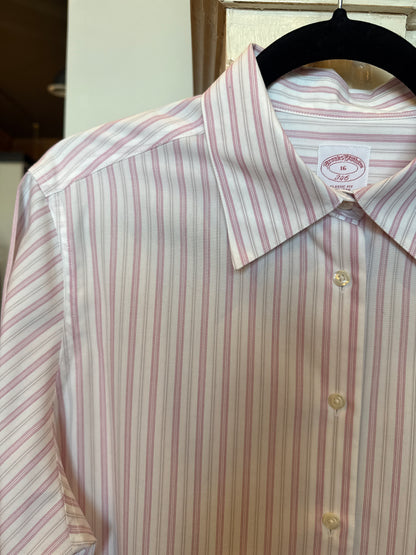 Brooks Brothers Pink Striped Button Up L