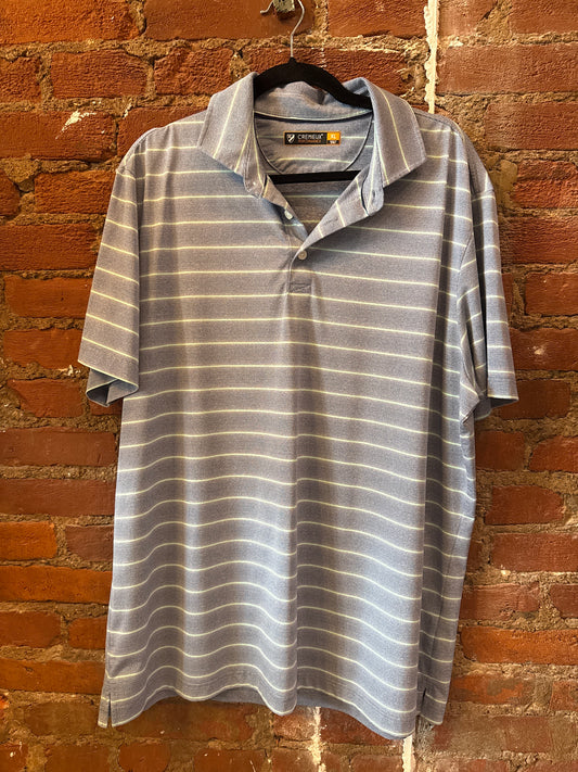 Navy/Teal Striped Polo