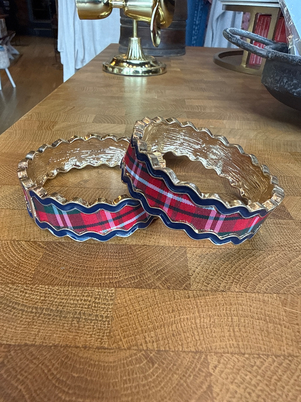 Holiday Gingham Bangle
