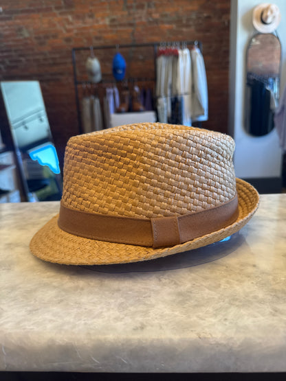Tan Woven Fedora