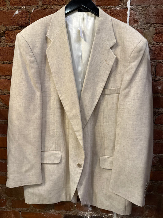 Stanley Blacker Beige Linen Sport Jacket 46R