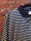 Lands'End Navy Striped Polo