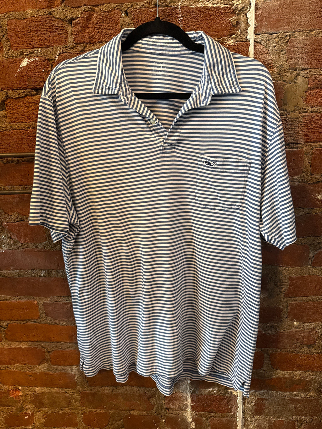 Vineyard Vines Blue Striped Polo