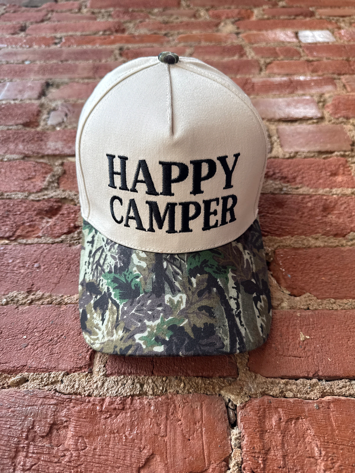 Camo Happy Camper Trucker Hat