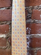 Orange/Purple Square Silk Tie