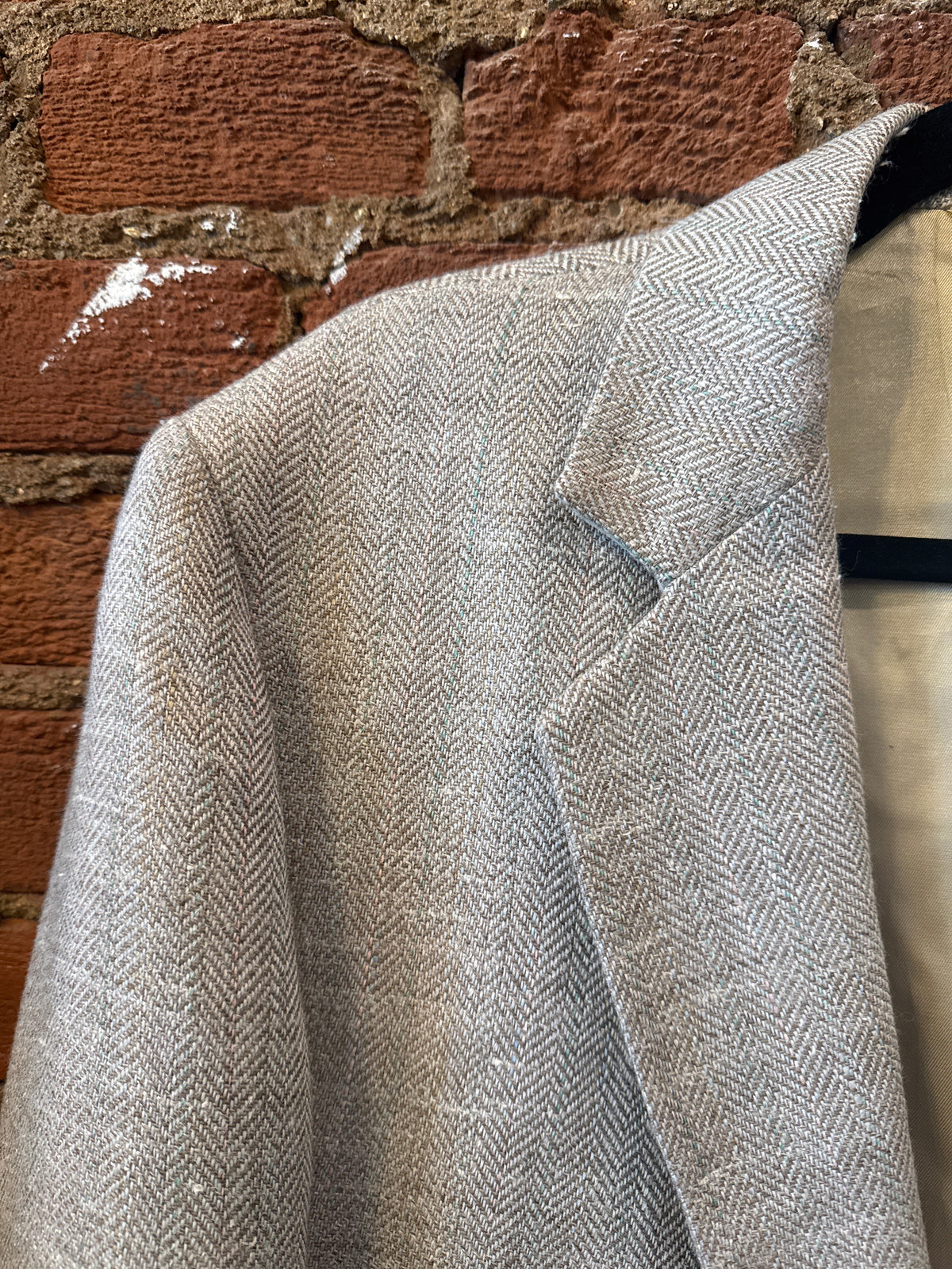 Emilio Duval Herringbone Tan Jacket 44L