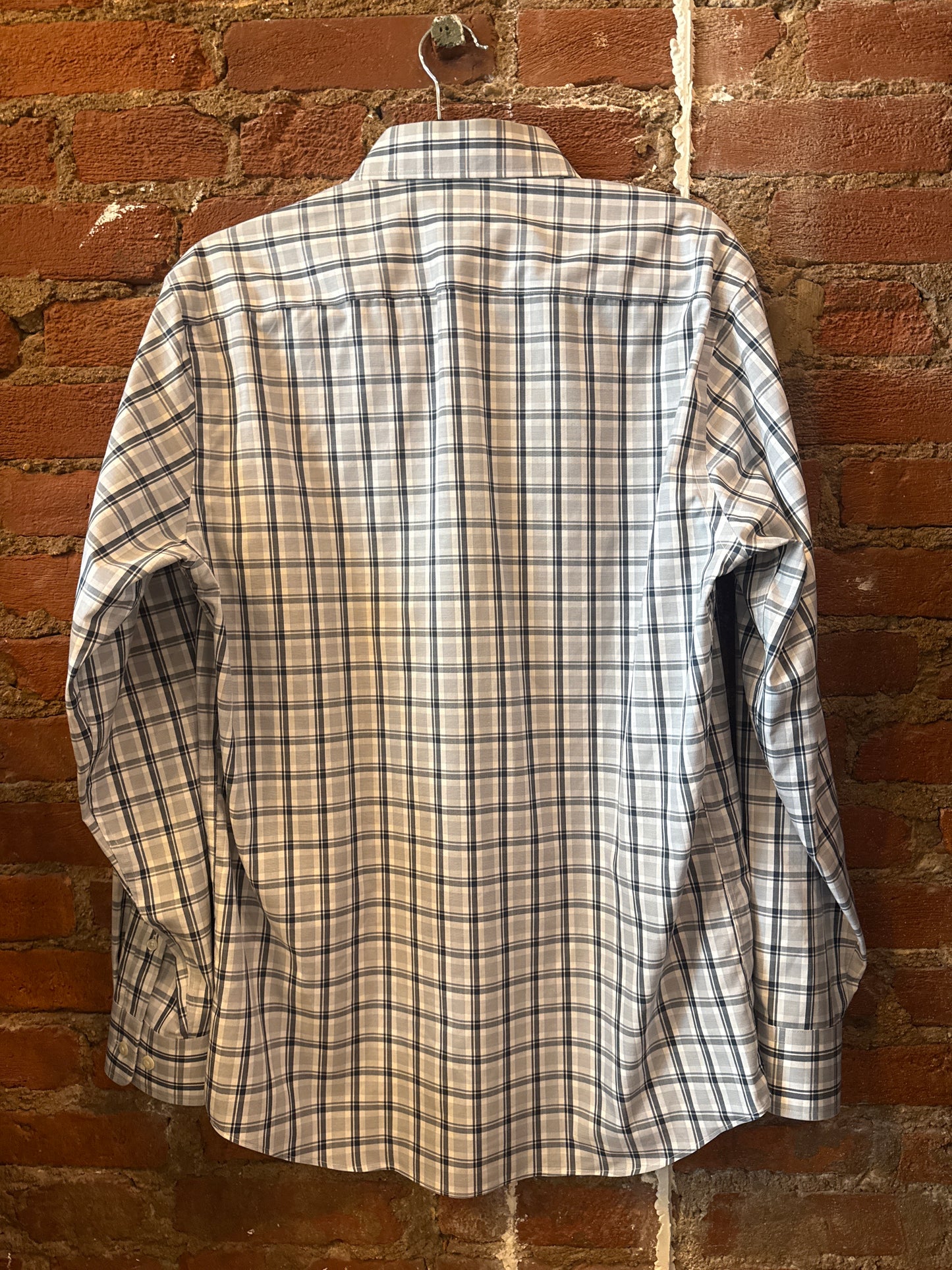 Navy & Grey LS Button Down
