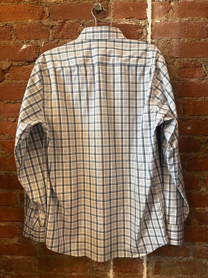 Navy & Grey LS Button Down