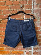 Navy Cotton Chino Shorts