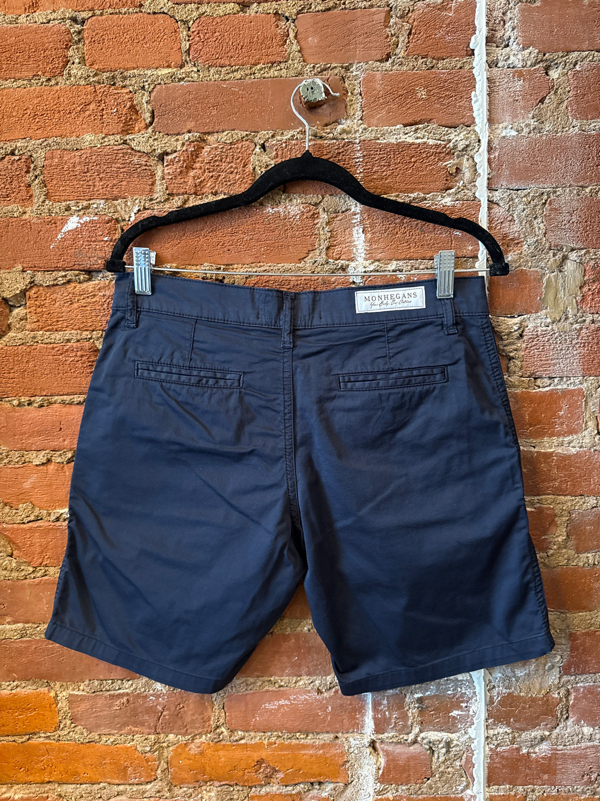 Navy Cotton Chino Shorts